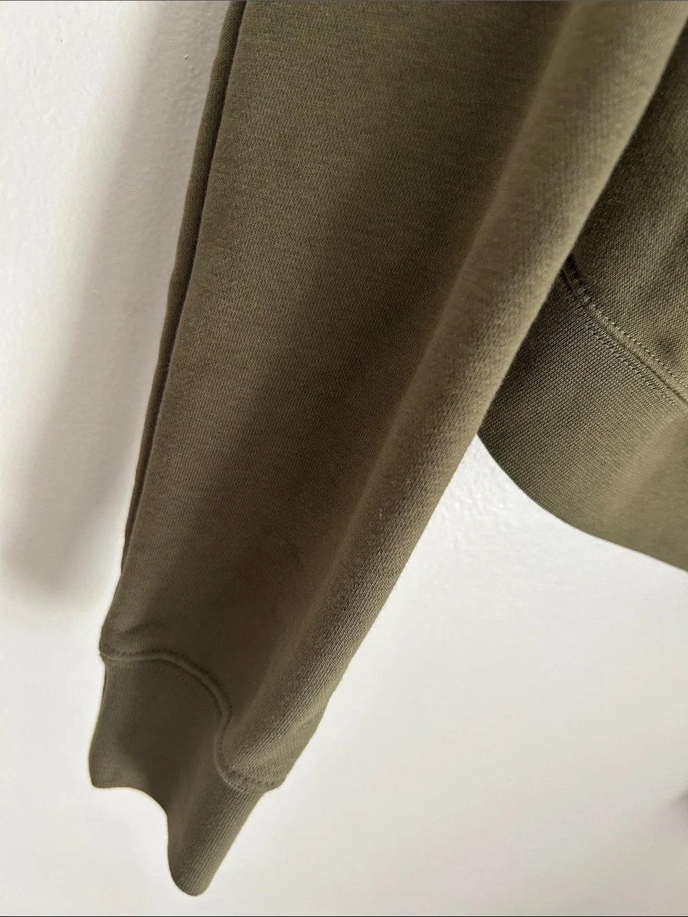 Nike Olive Green Cropped Pullover Hoodie